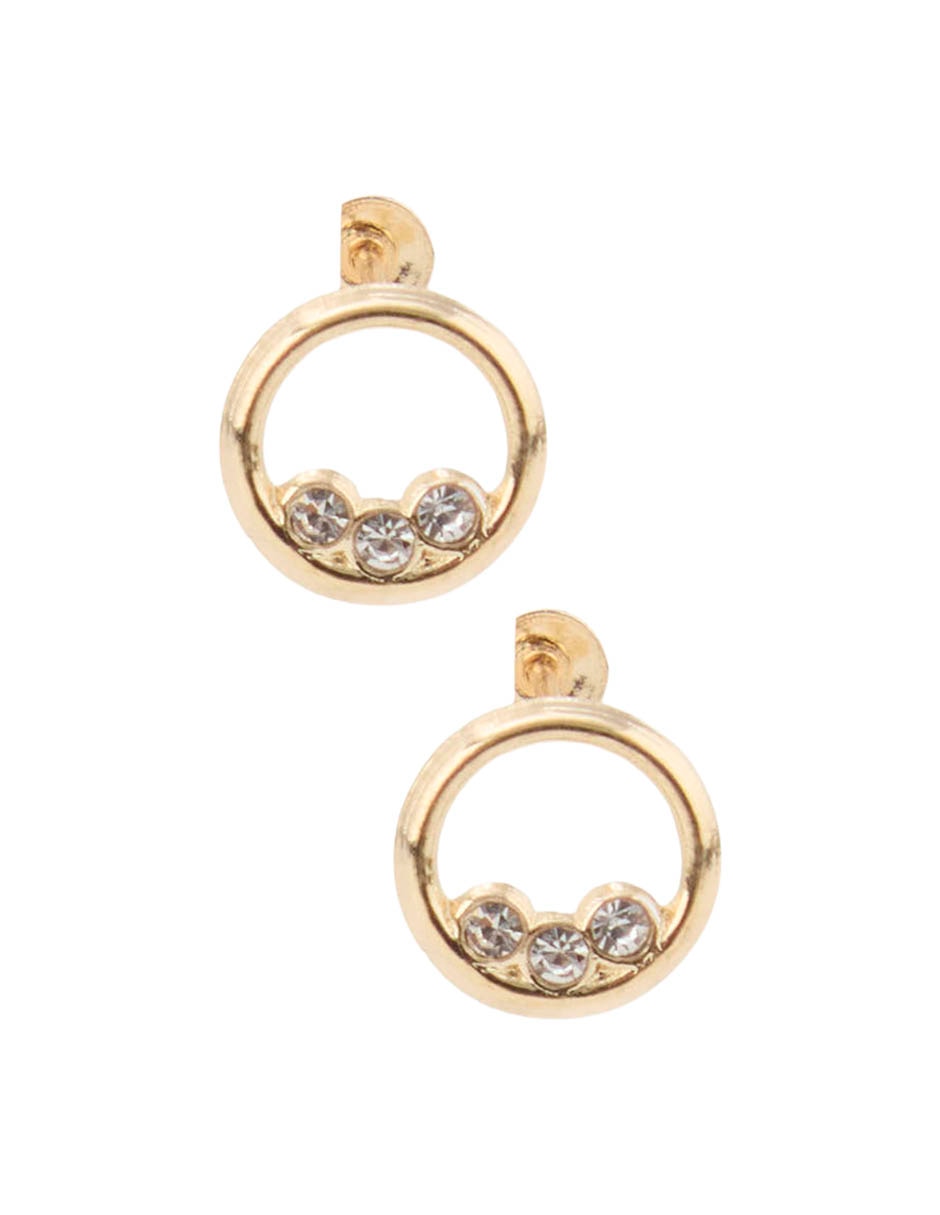 CASAL Broqueles Casal De Oro Amarillo 14 K Con Acabado Brillante Zirconia