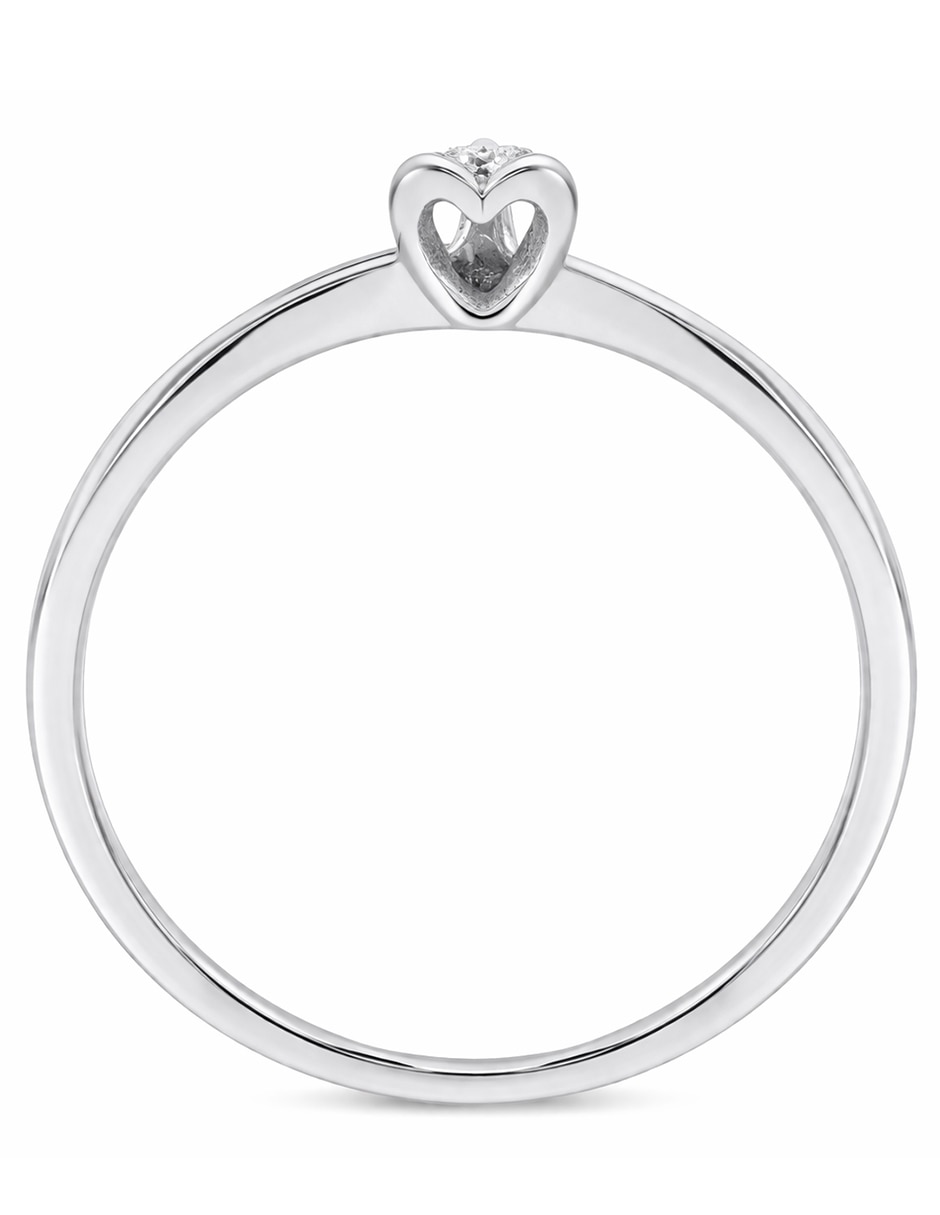 Anillo Valessa 14 K de oro blanco diamante brillante