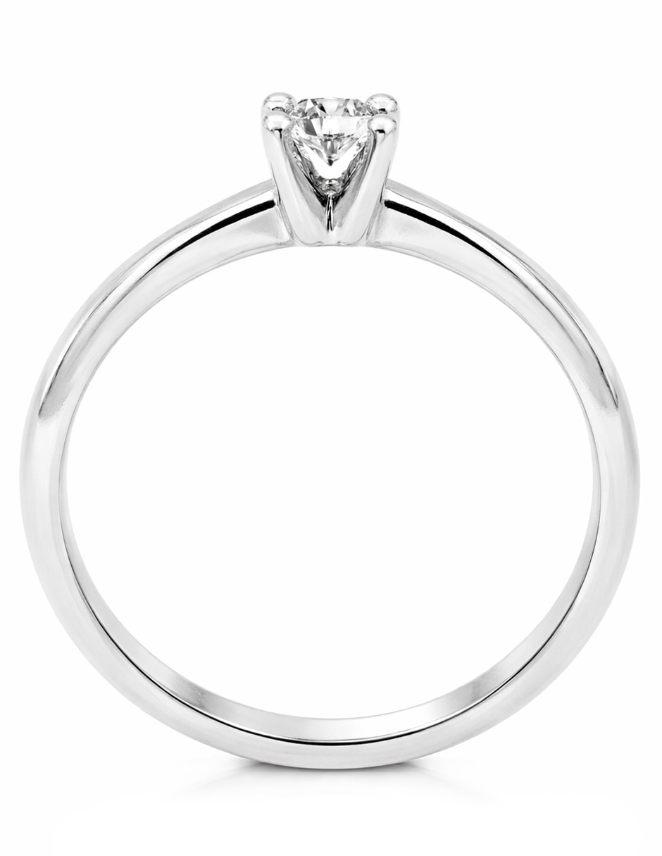 Solitario de oro blanco 14 k valessa diamante