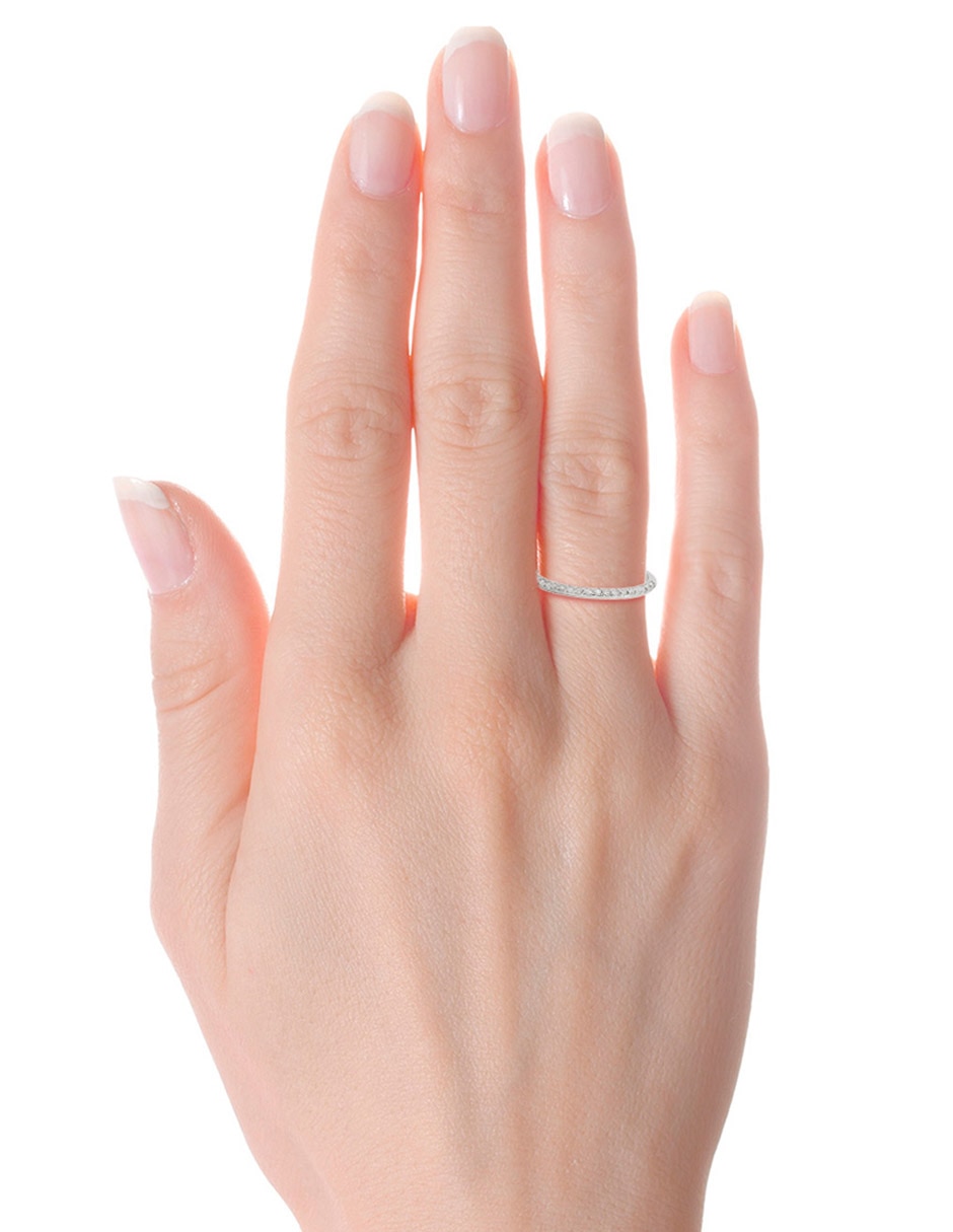 Churumbela de oro blanco 14 K diamante 3