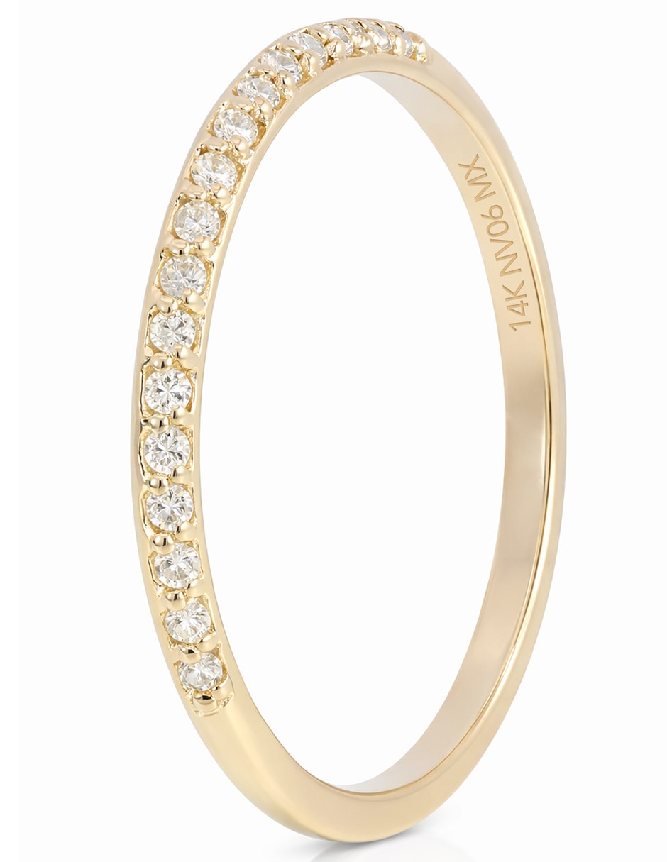 Churumbela de oro amarillo 14 K diamante 4