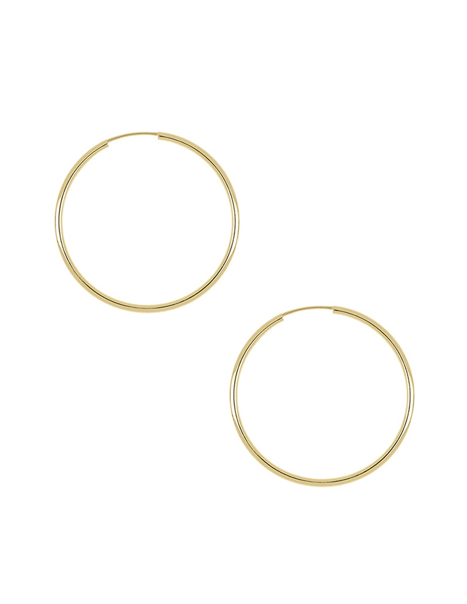Arracadas Dinasti de oro amarillo 14 k con acabado pulido