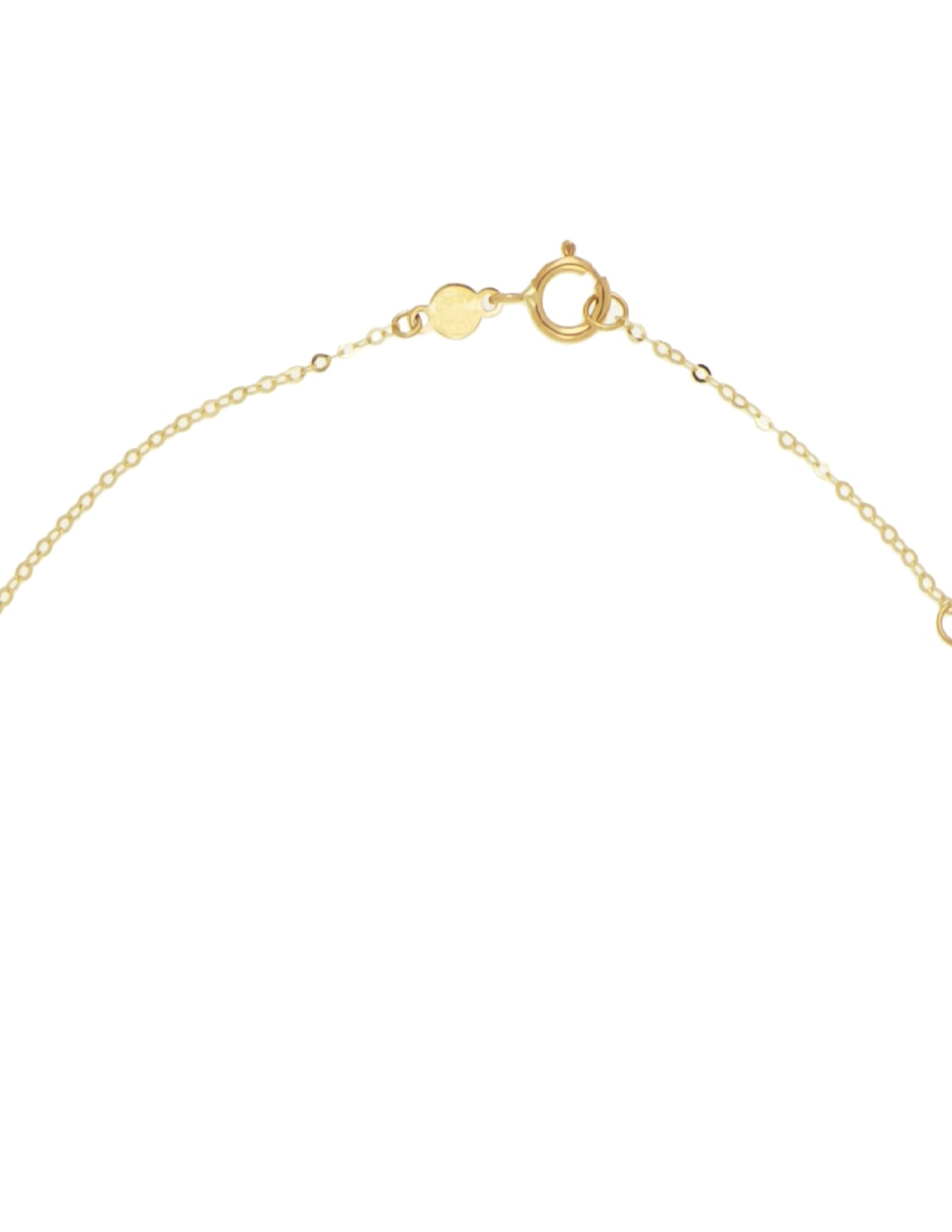 Collar de corazón Dinasti de oro amarillo 14 K