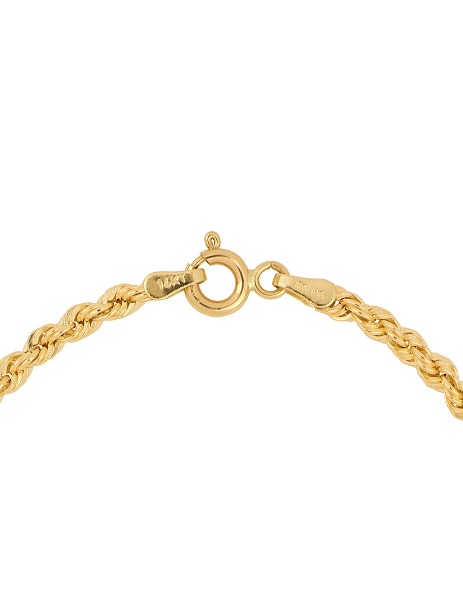 Pulsera Dinasti de oro amarillo con 14 K acabado brillante