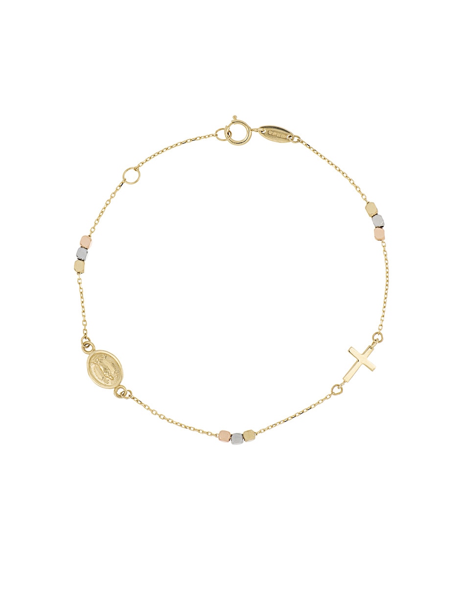 Pulsera de oro florentino con 14 k acabado pulido 1