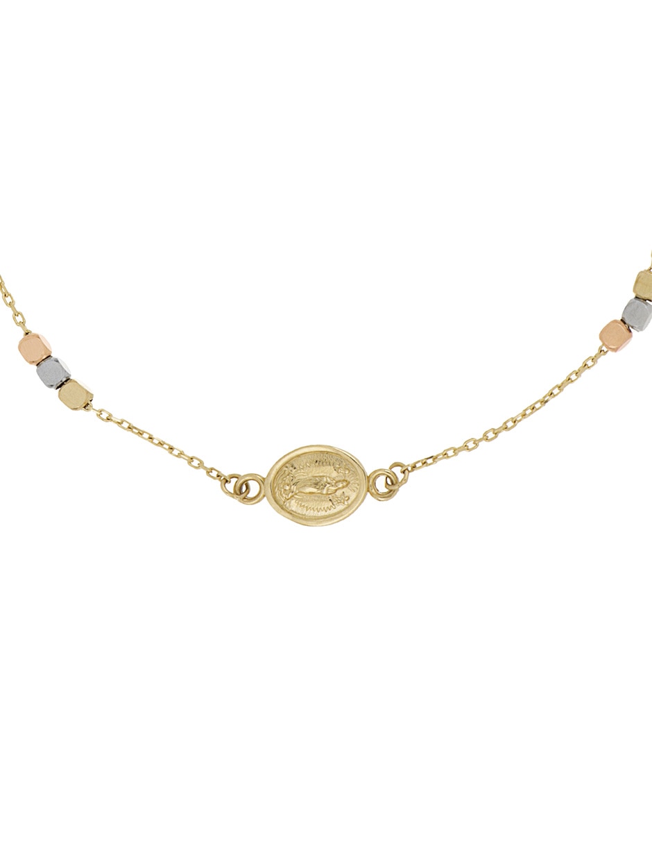 Pulsera de oro florentino con 14 k acabado pulido 2