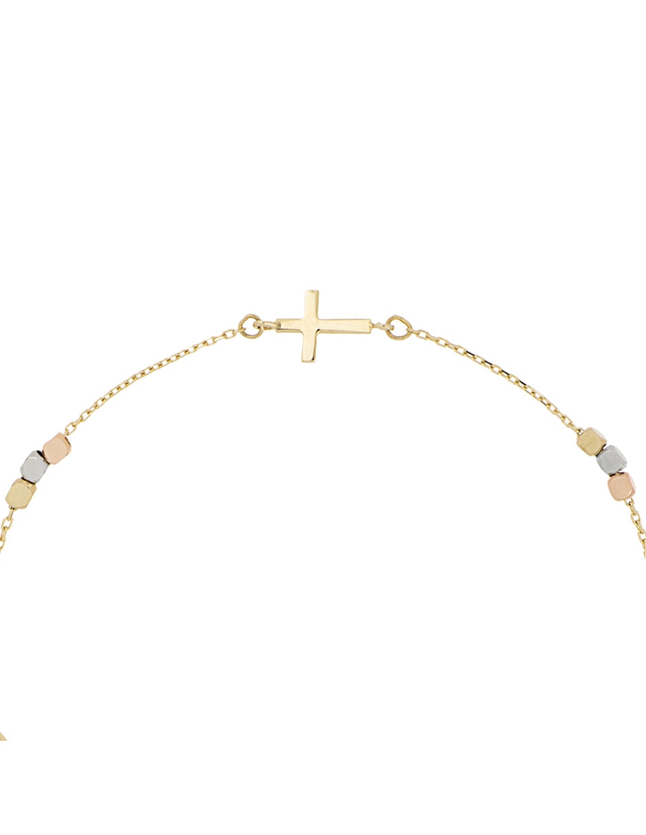 Pulsera de oro florentino con 14 k acabado pulido 3