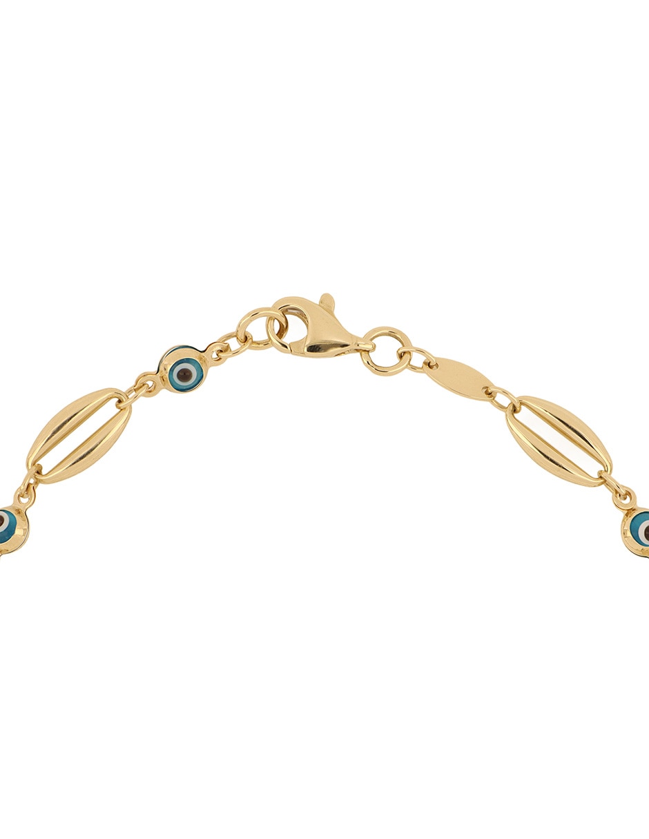 Pulsera Dinasti de oro amarillo con cristal 14 K acabado pulido