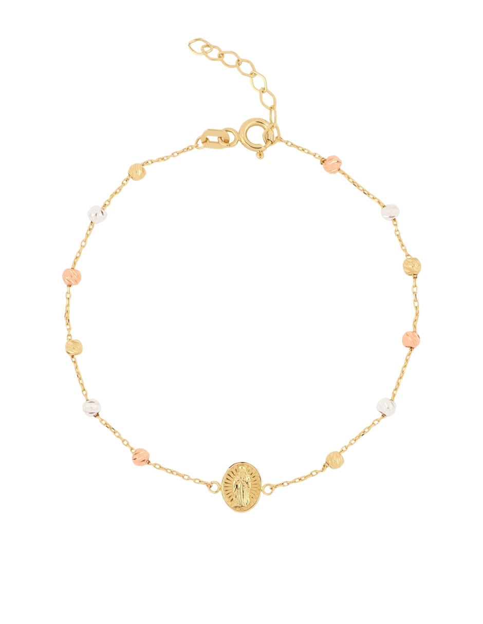 Pulsera Dinasti de oro amarillo 14 k acabado brillante