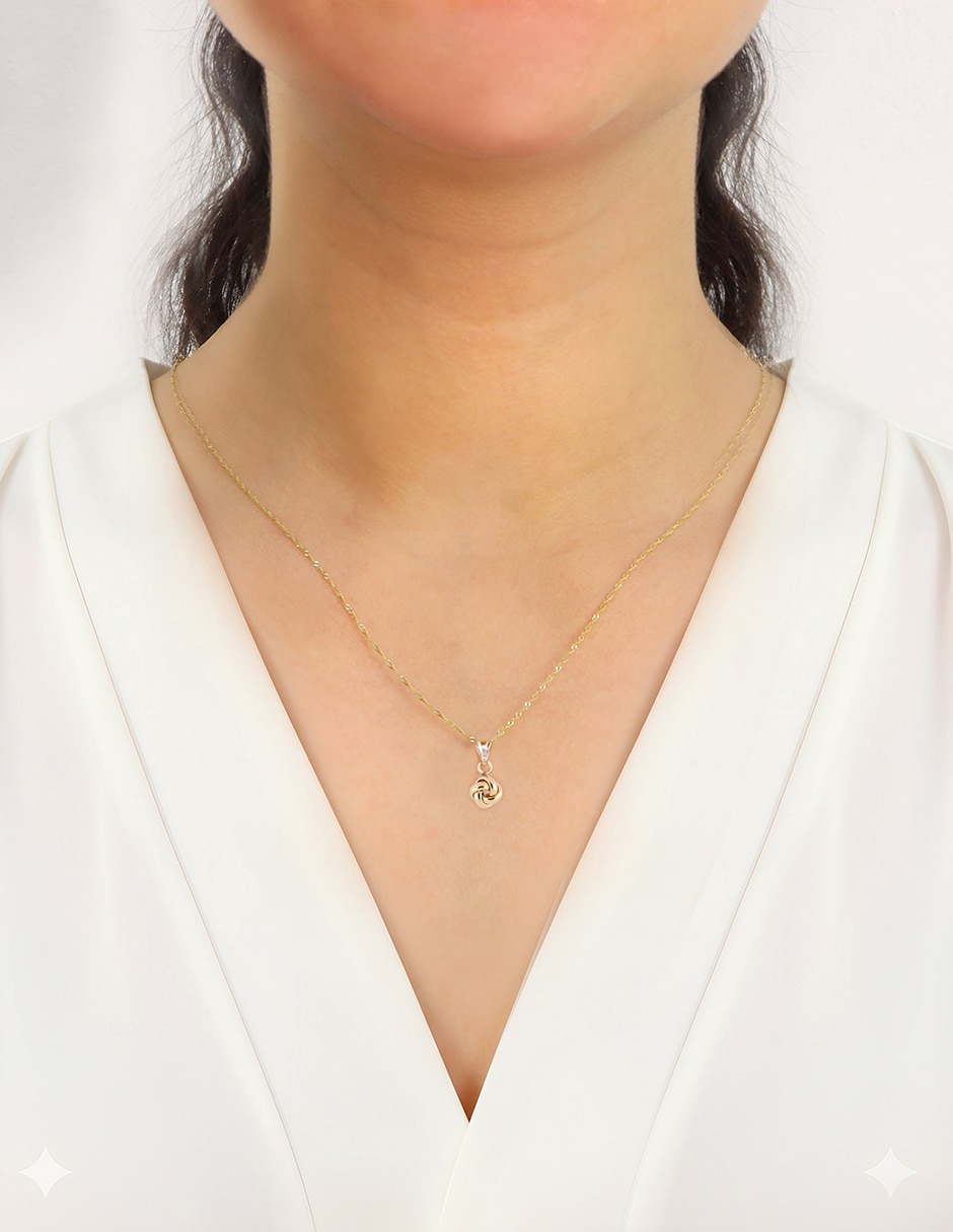 Dije de nudo de oro amarillo 14 K