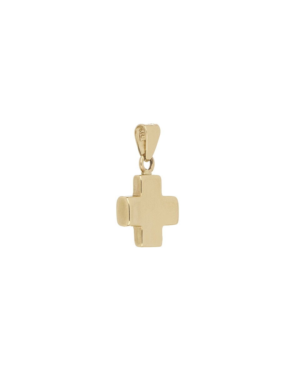 Dije de cruz Dinasti de oro amarillo 14 K