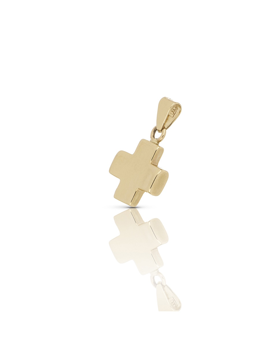 Dije de cruz Dinasti de oro amarillo 14 K