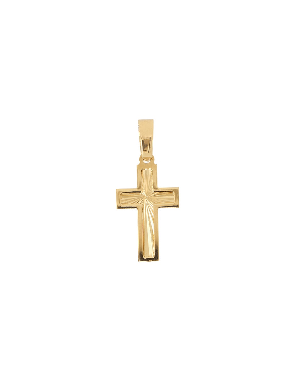 Dije de cruz Dinasti de oro amarillo 14 K