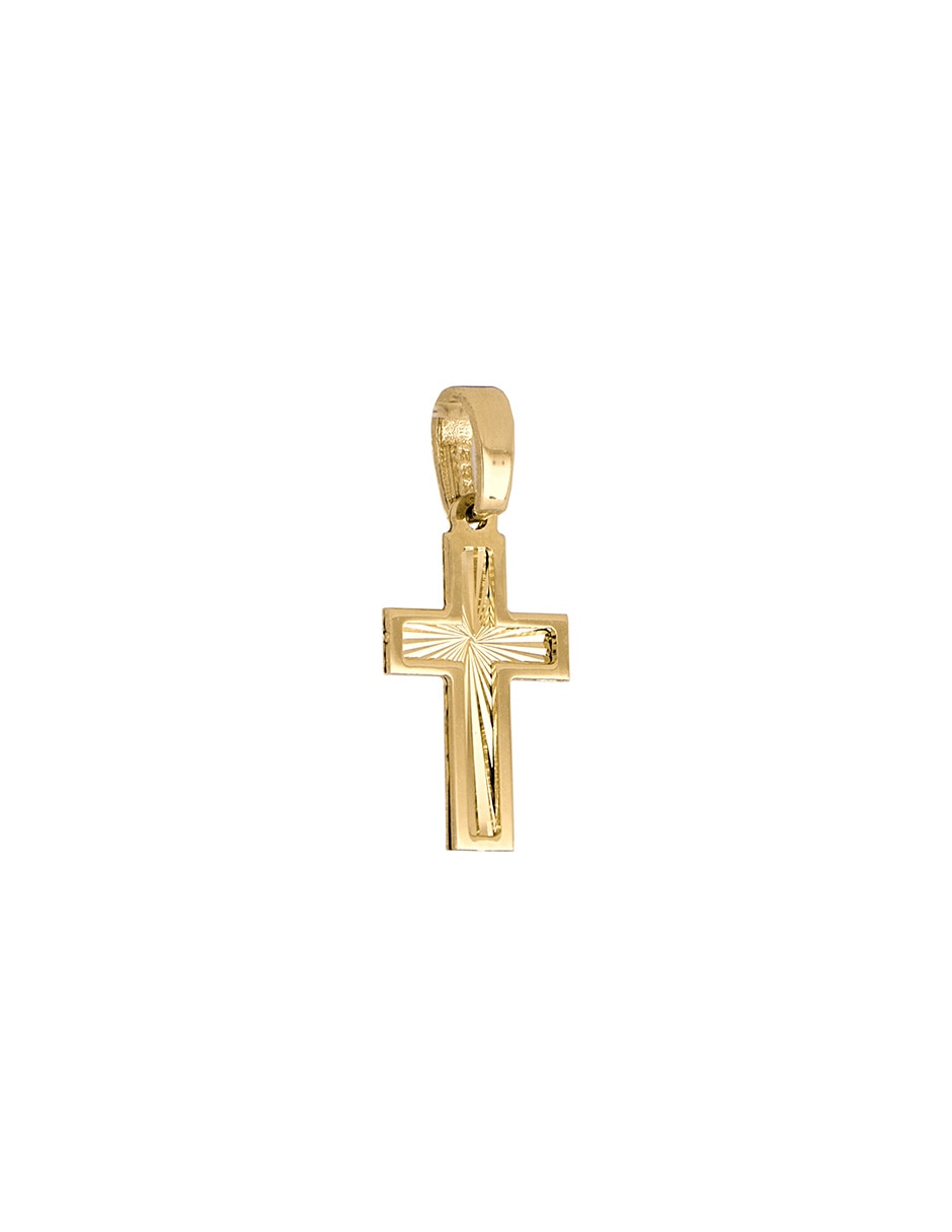Dije de cruz Dinasti de oro amarillo 14 K