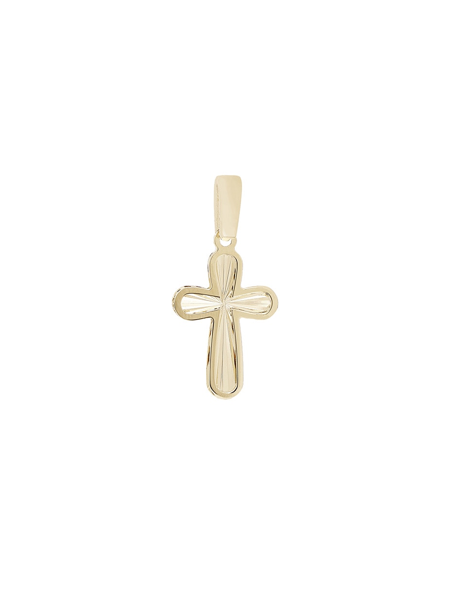 Dije de cruz Dinasti de oro amarillo 14 K