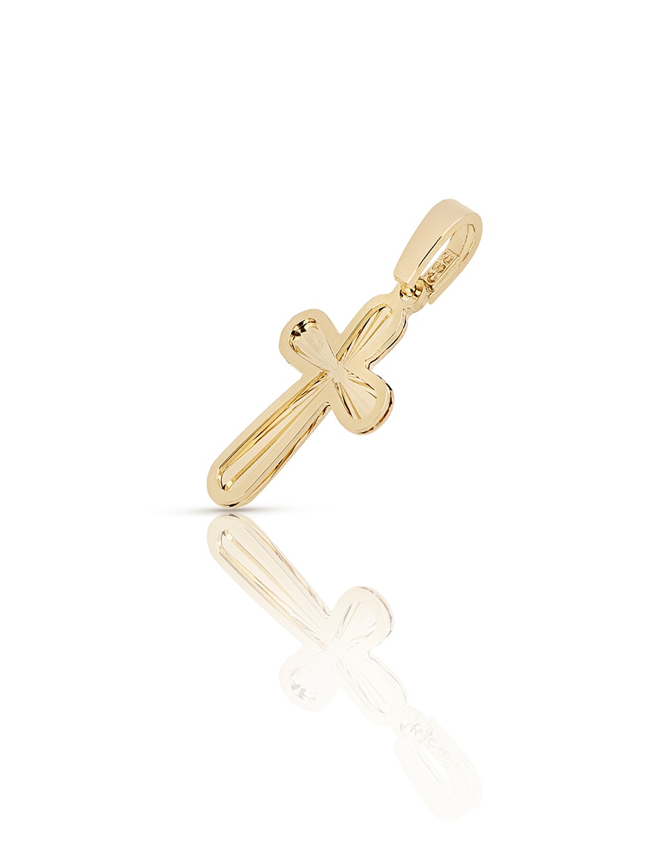 Dije de cruz Dinasti de oro amarillo 14 K