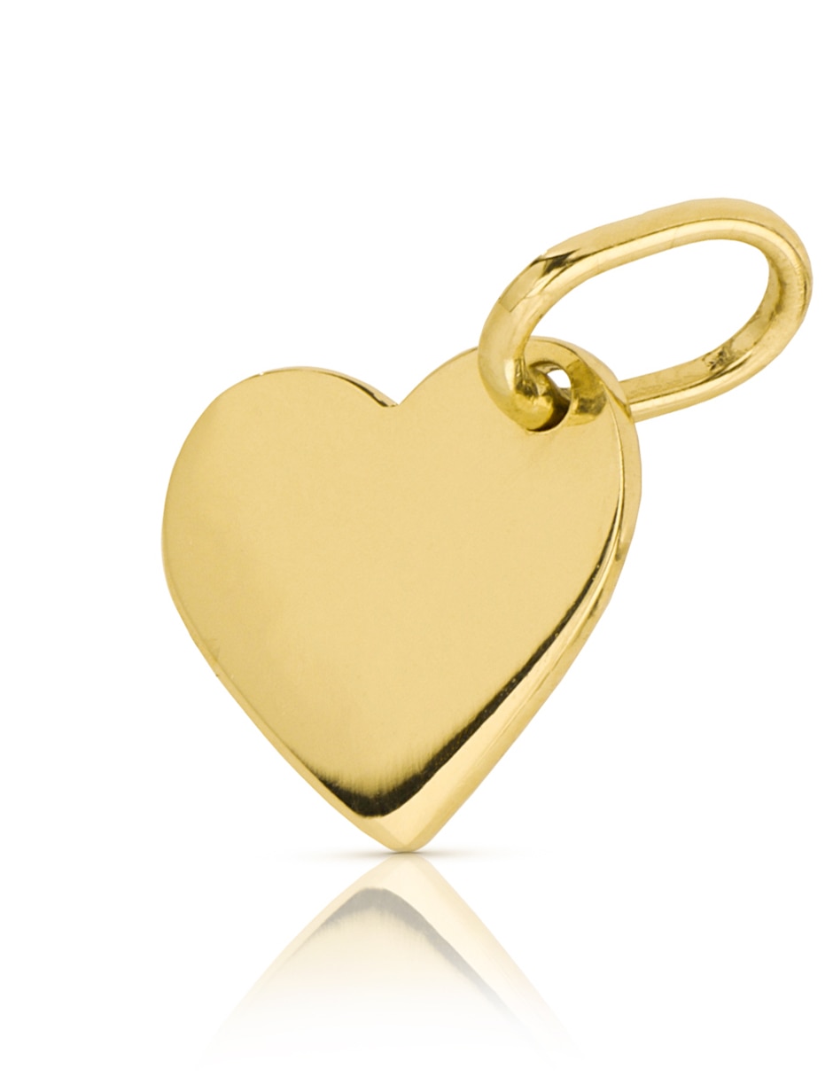 Dije de corazón Dinasti de oro amarillo 14 K