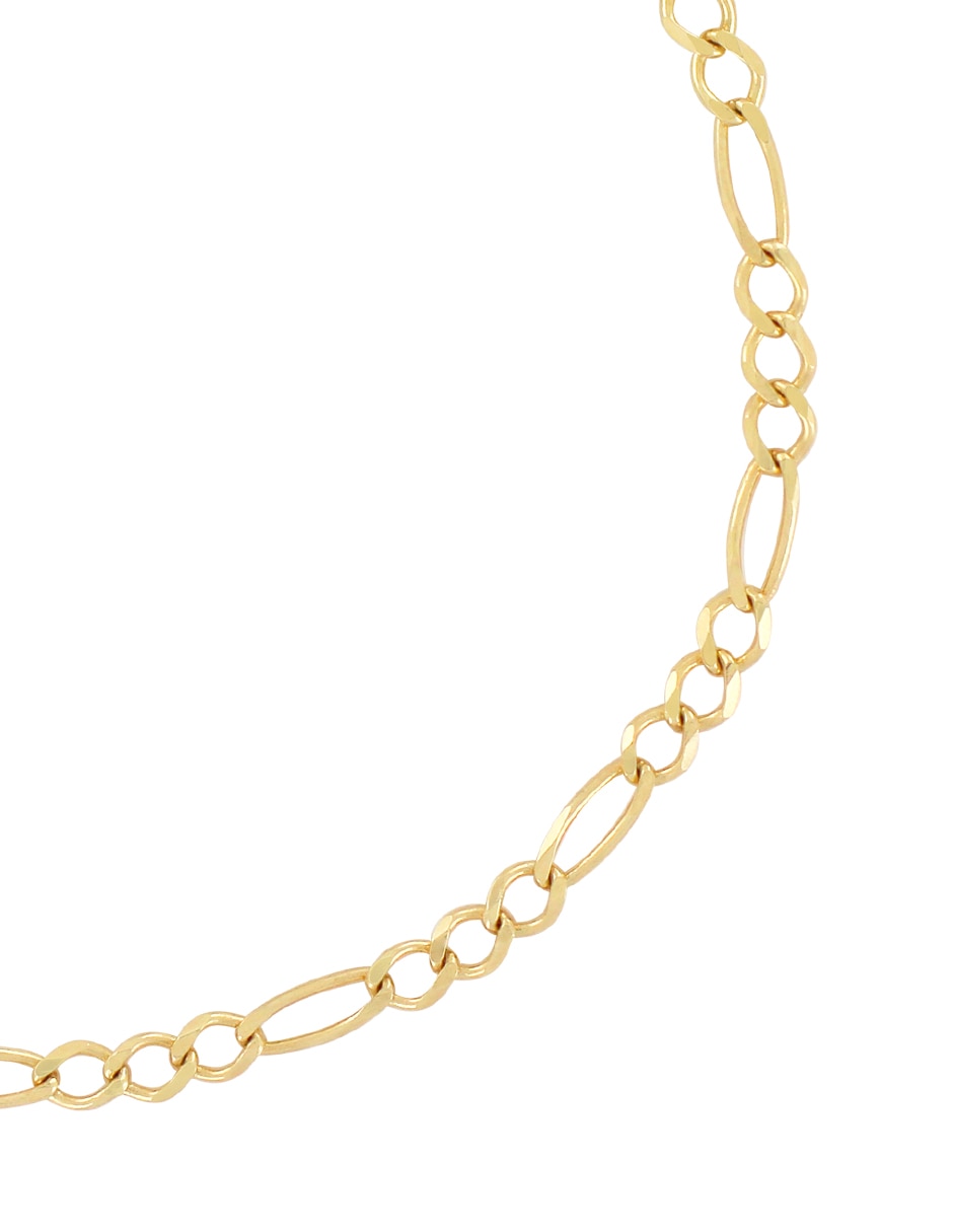 Pulsera D Cadena de Oro 14 K con acabado brillante
