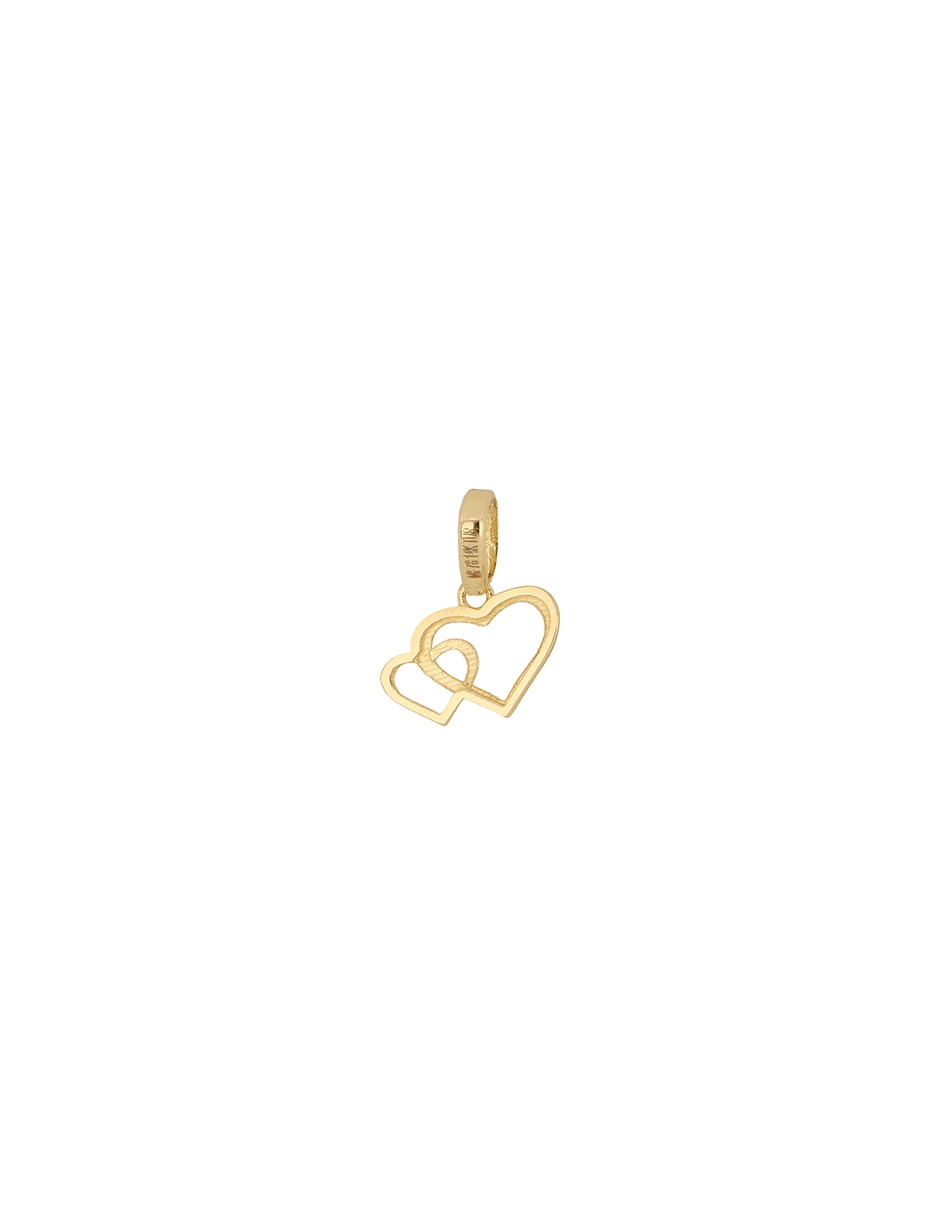Dije de corazón de oro amarillo 14 K 2