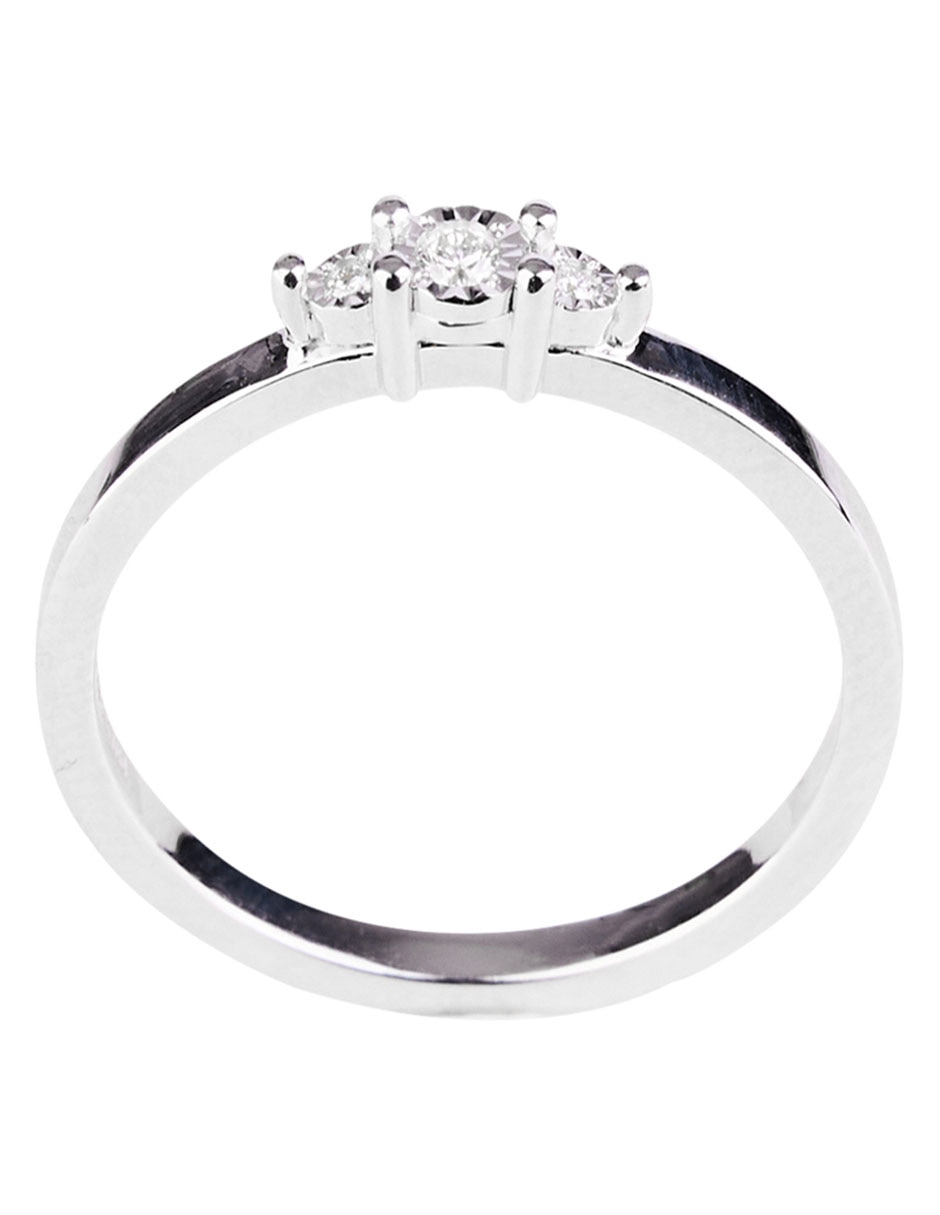 Anillo de oro 14 K diamante 2