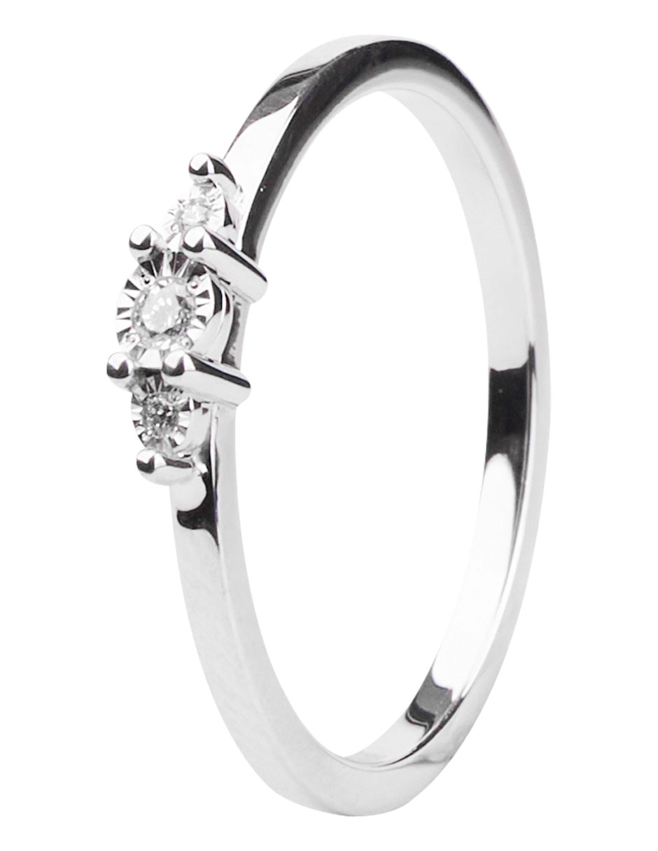 Anillo de oro 14 K diamante 3