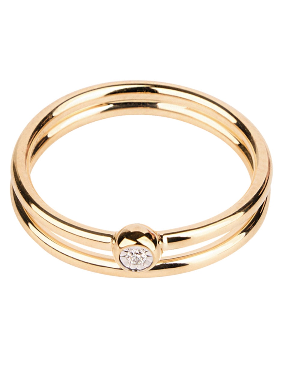 Anillo de compromiso de oro diamante acabado pulido 14 k Anillo de compromiso de oro diamante acabado pulido 14 k