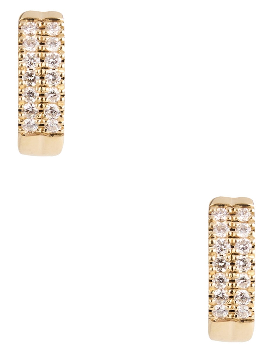 Aretes aros de oro 14 K con acabado liso
