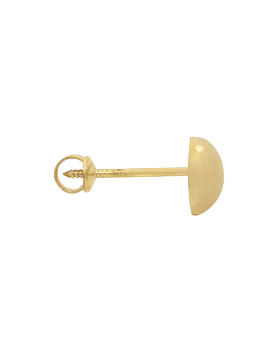 Broqueles de oro amarillo 14 k con acabado pulido