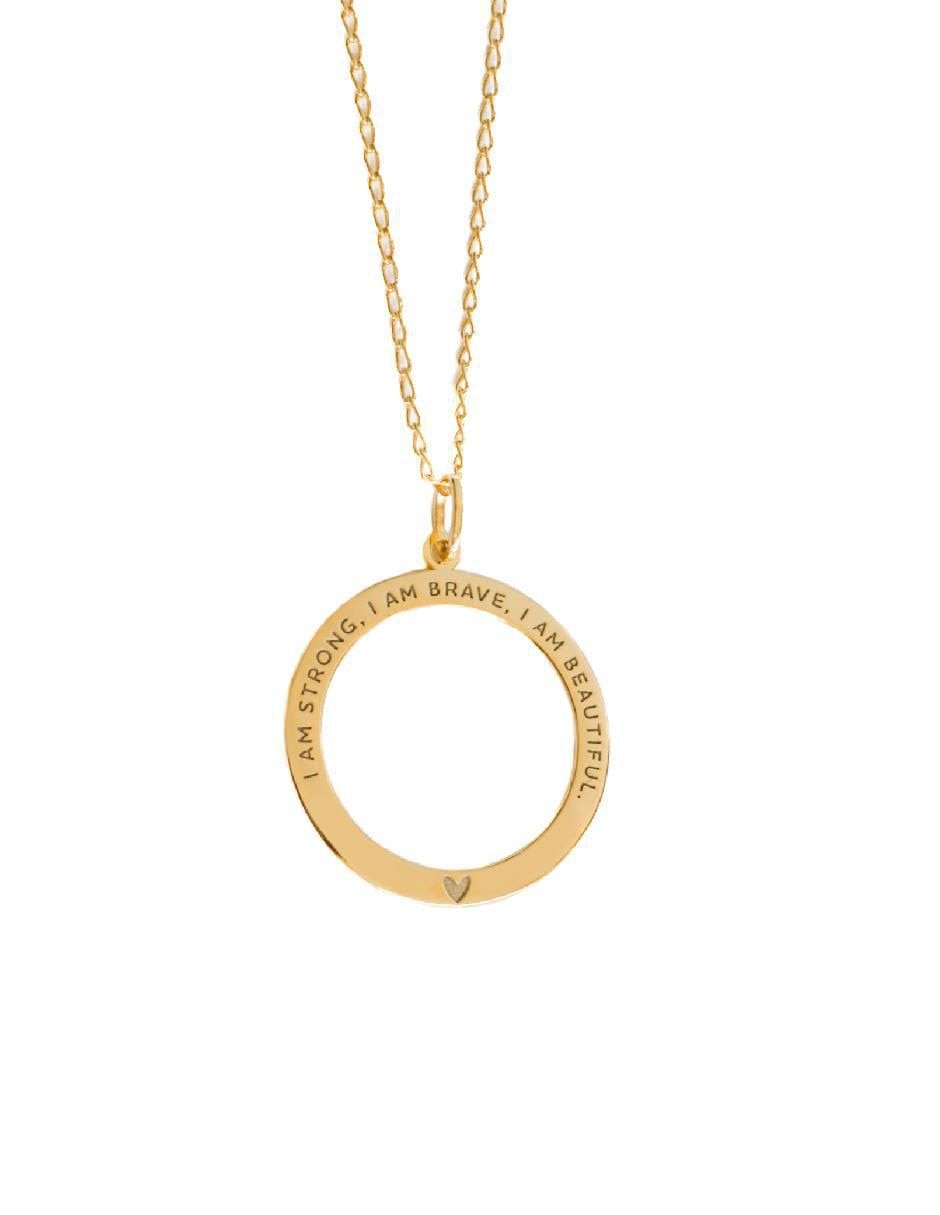 Collar con dije circular Teresa Díaz Joyería Mexicana Empowerment & Self-Love de plata P 925