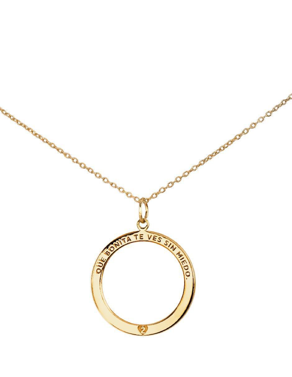 Collar con dije de circular empowerment & self-love de plata p 925 1