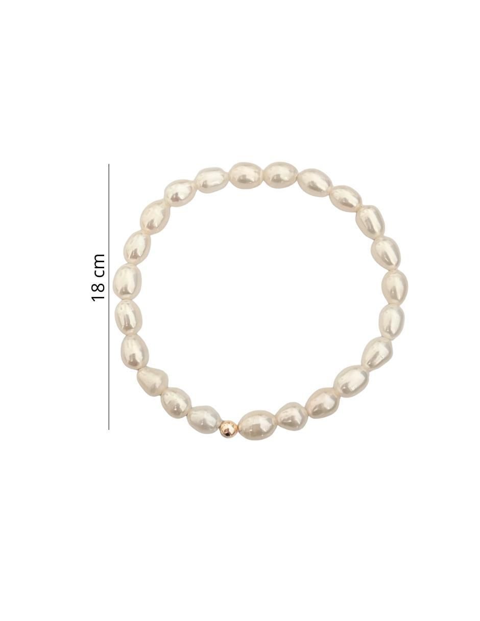 Pulsera mancini "de" perla "con" perla 10 k sin familia "acabado"