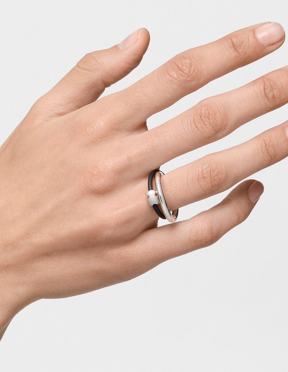 Anillo Tous Bold Motif P 925 de plata brillante