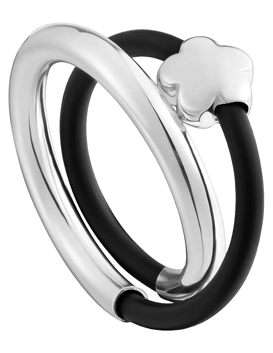 Anillo de flor Bold Motif P 925 de plata brillante 5