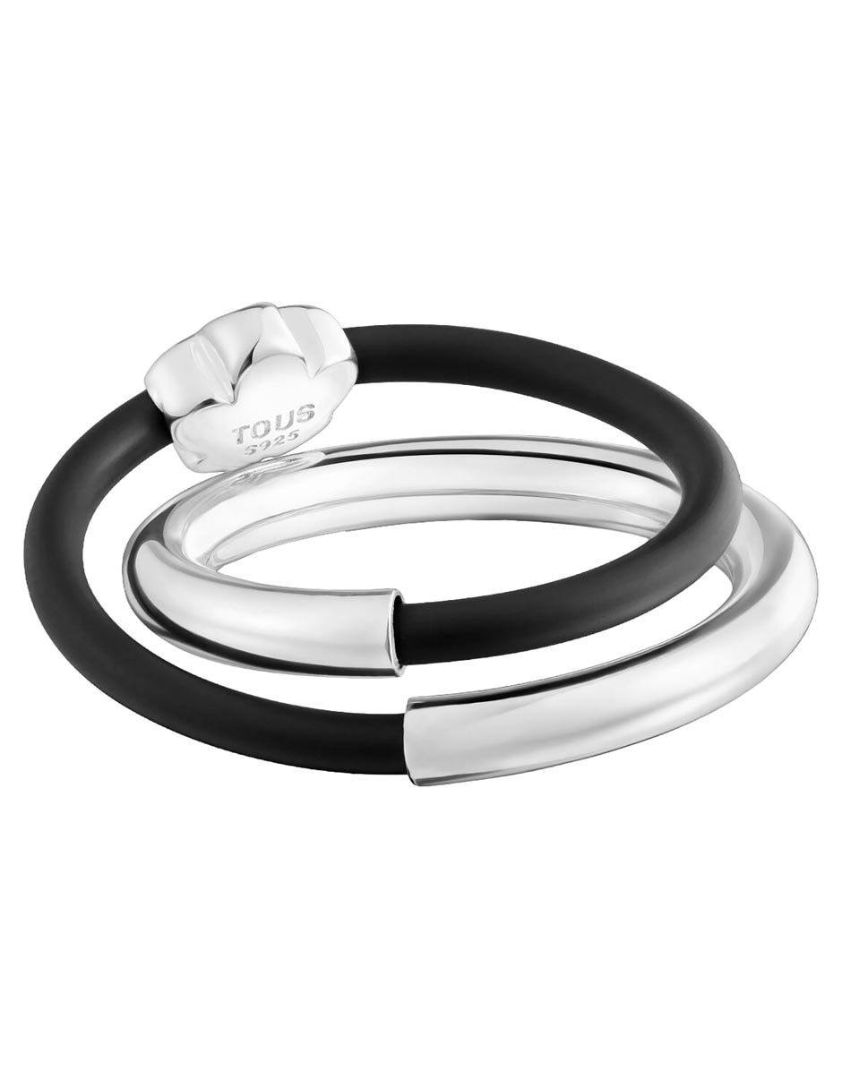 Anillo de flor Bold Motif P 925 de plata brillante 4