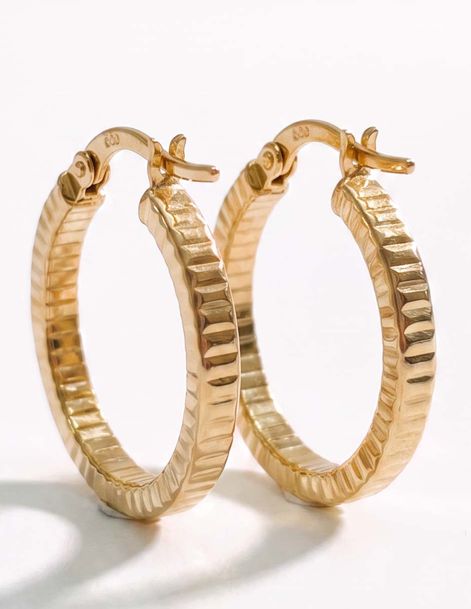 Arracadas de oro amarillo 4