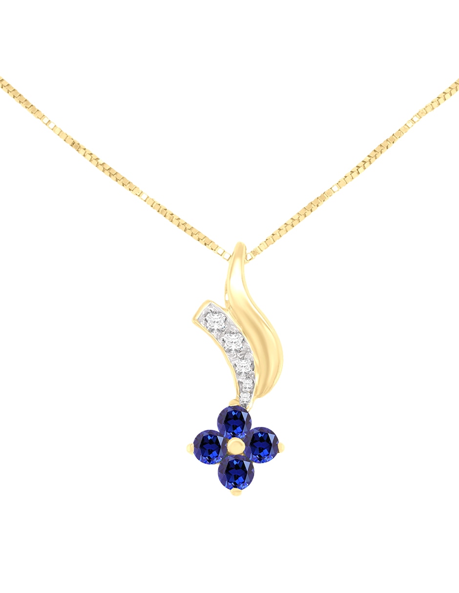 Colgante Y Dije De Flor Hortencia De Oro Amarillo 14 K