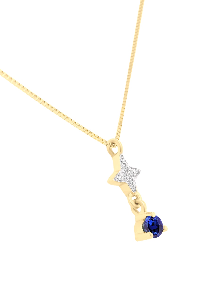 Colgante y dije de estrella estelar de oro amarillo 14 k 2