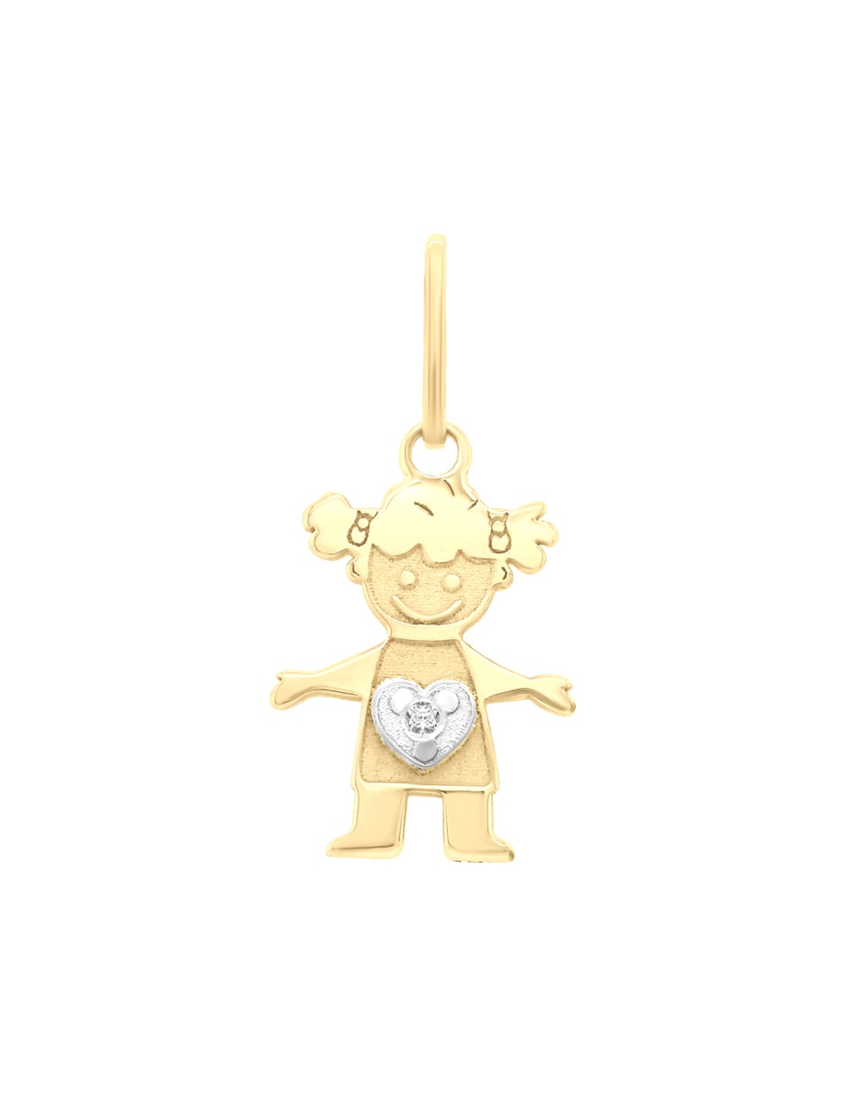 Dije de niña Klamore de oro 14 K