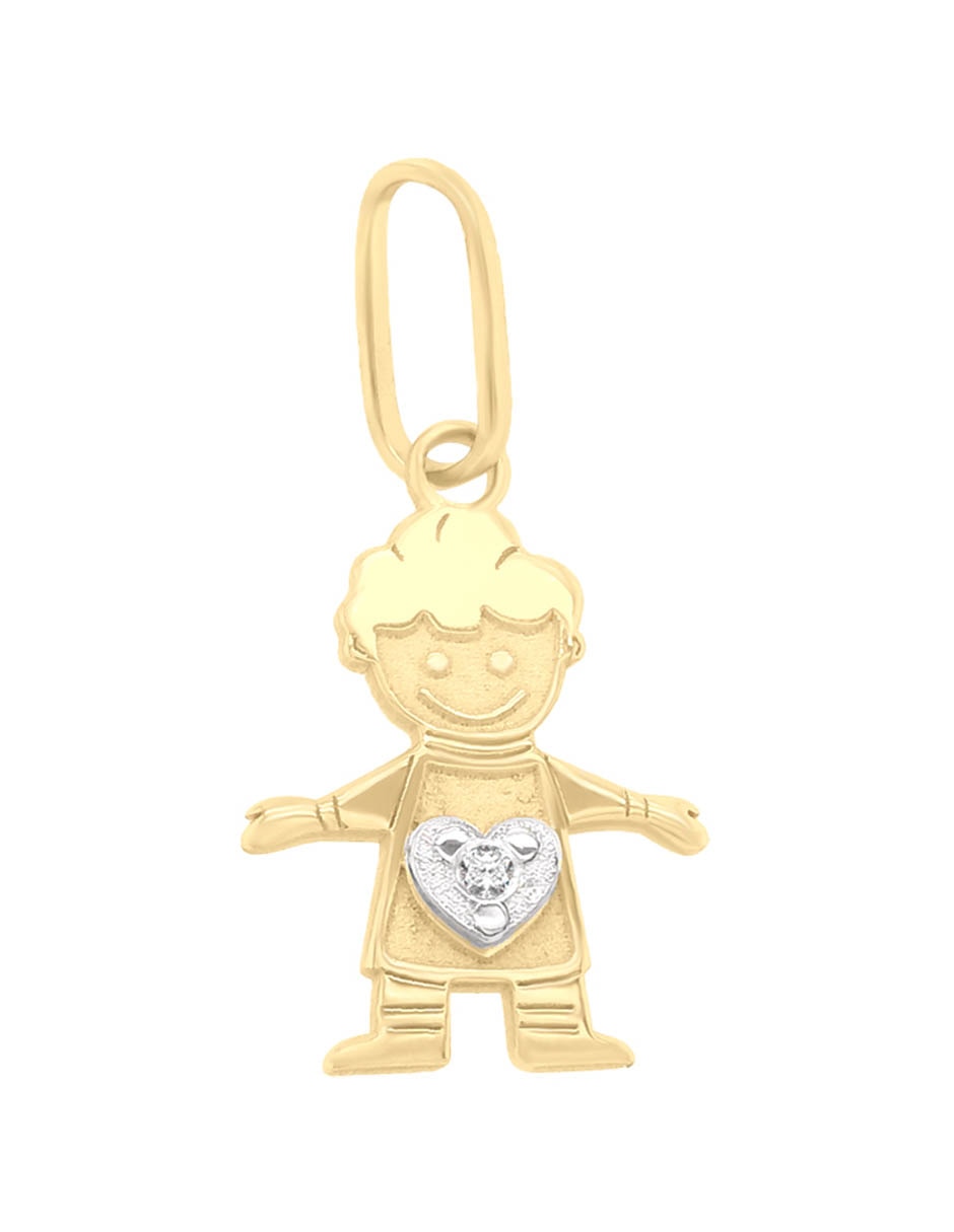 Dije de niño Klamore Bright de oro 14 K