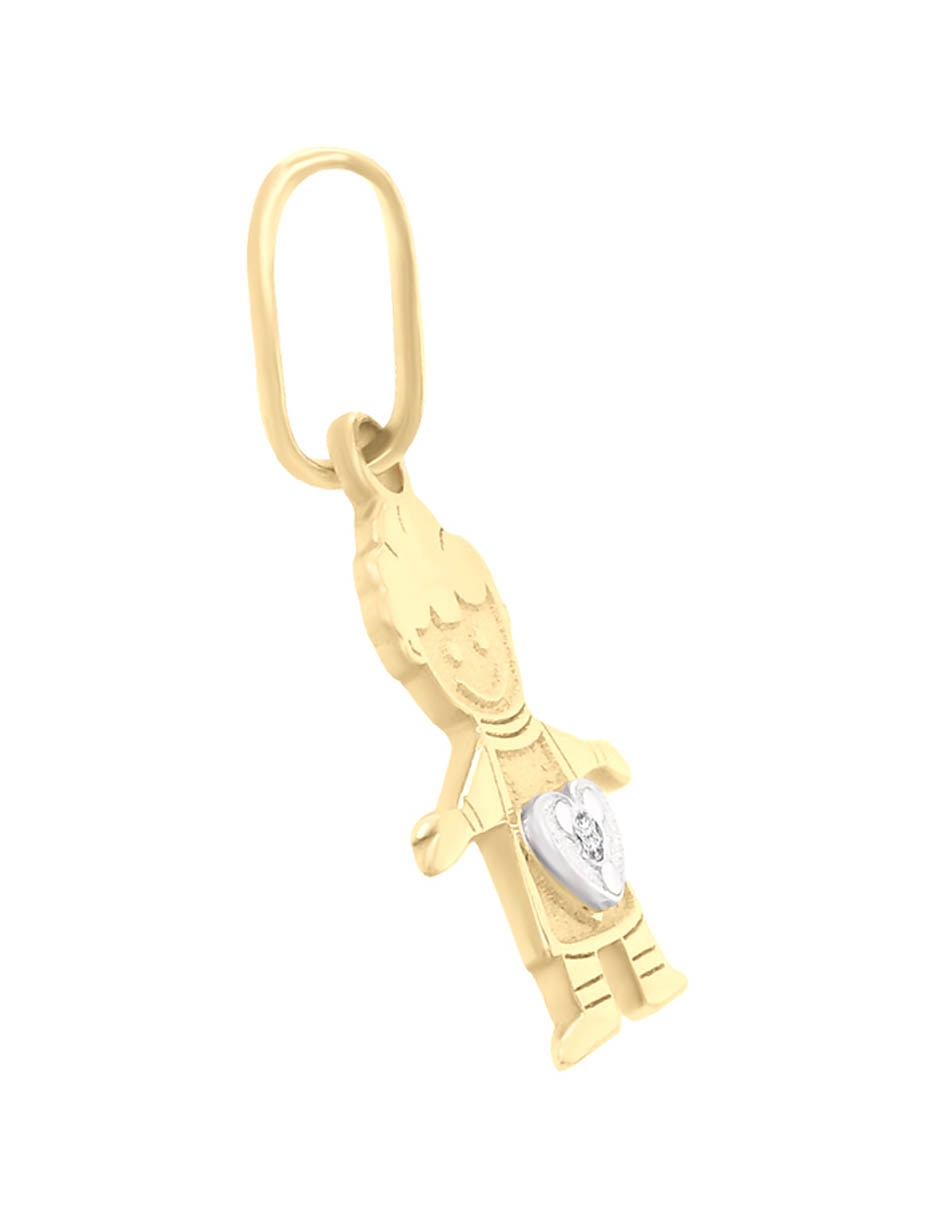 Dije de niño Klamore Bright de oro 14 K