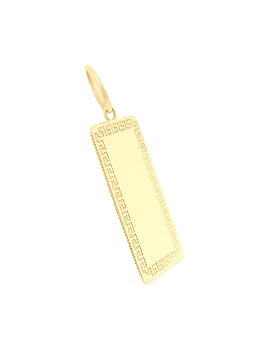 Dije De Rectangular Naurin De Oro Amarillo 14 K 2