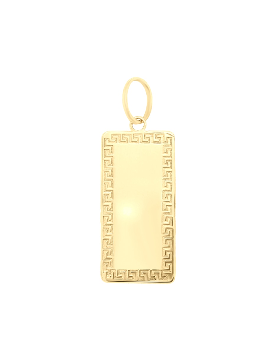 Dije De Rectangular Naurin De Oro Amarillo 14 K