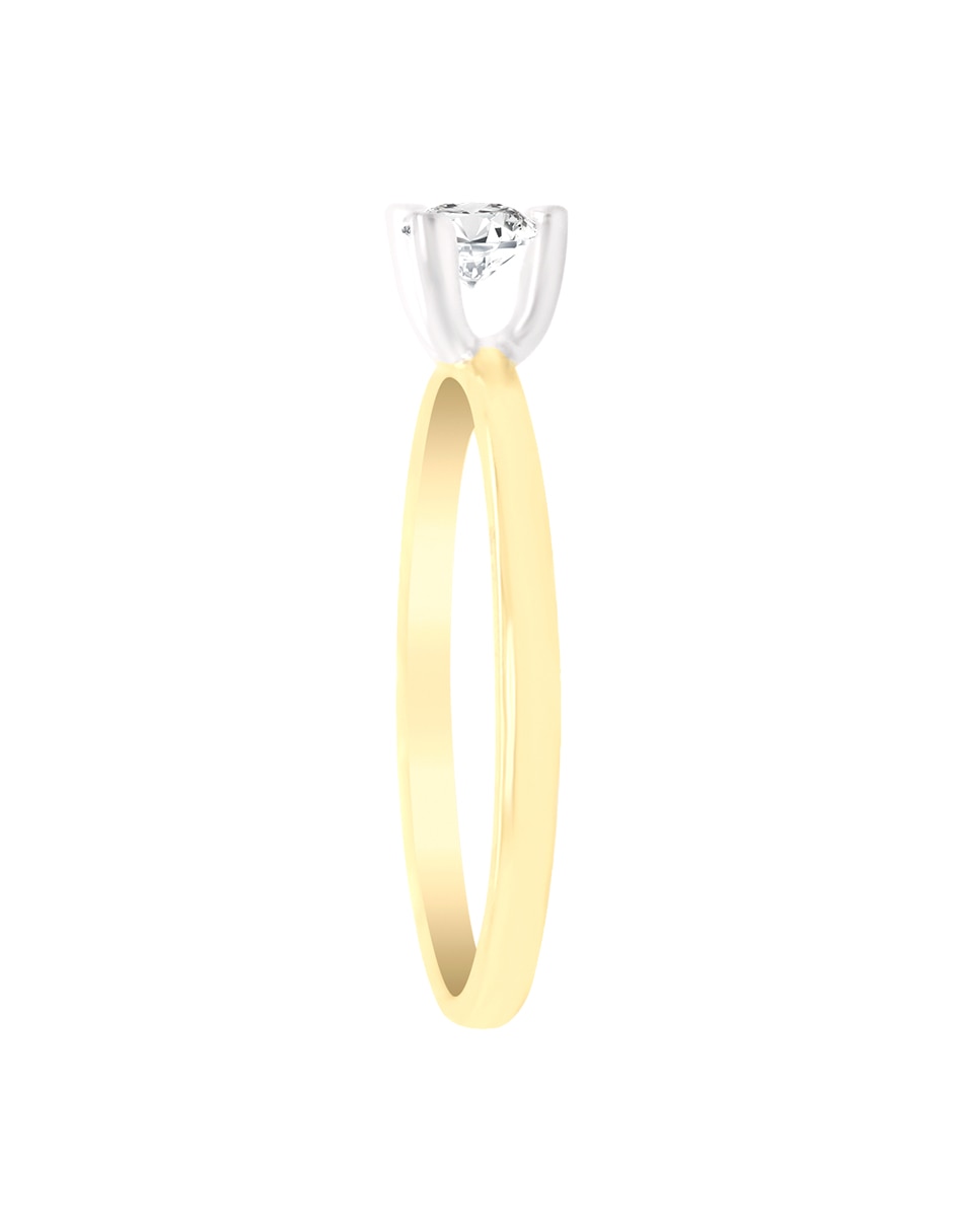 Anillo de compromiso "de" oro amarillo 14 k genna diamante 3