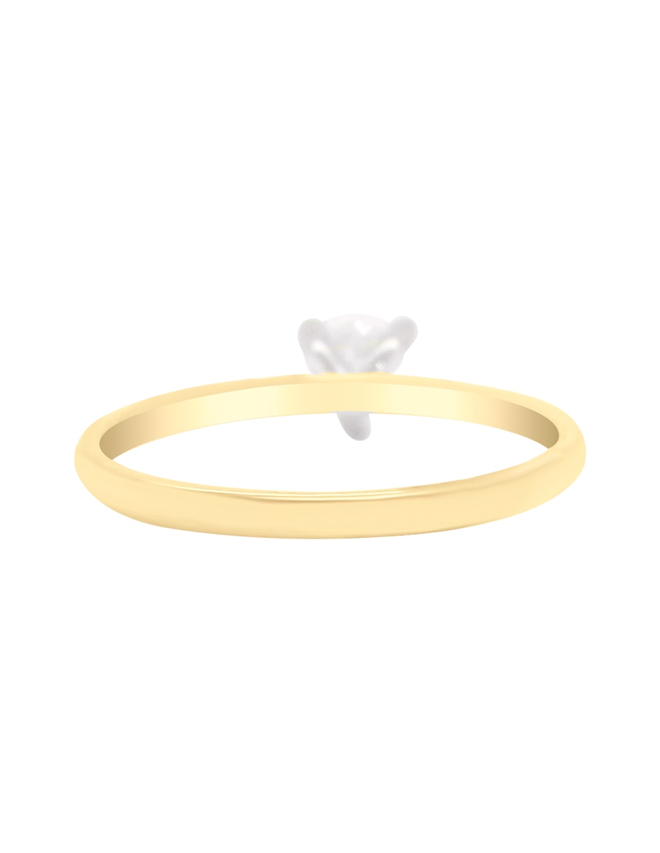 Anillo de compromiso "de" oro amarillo 14 k genna diamante 5