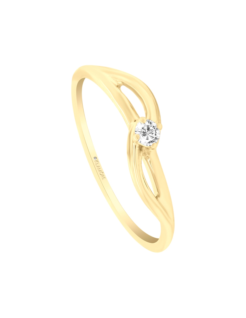Anillo de compromiso 'de' oro amarillo 14 k betel diamante