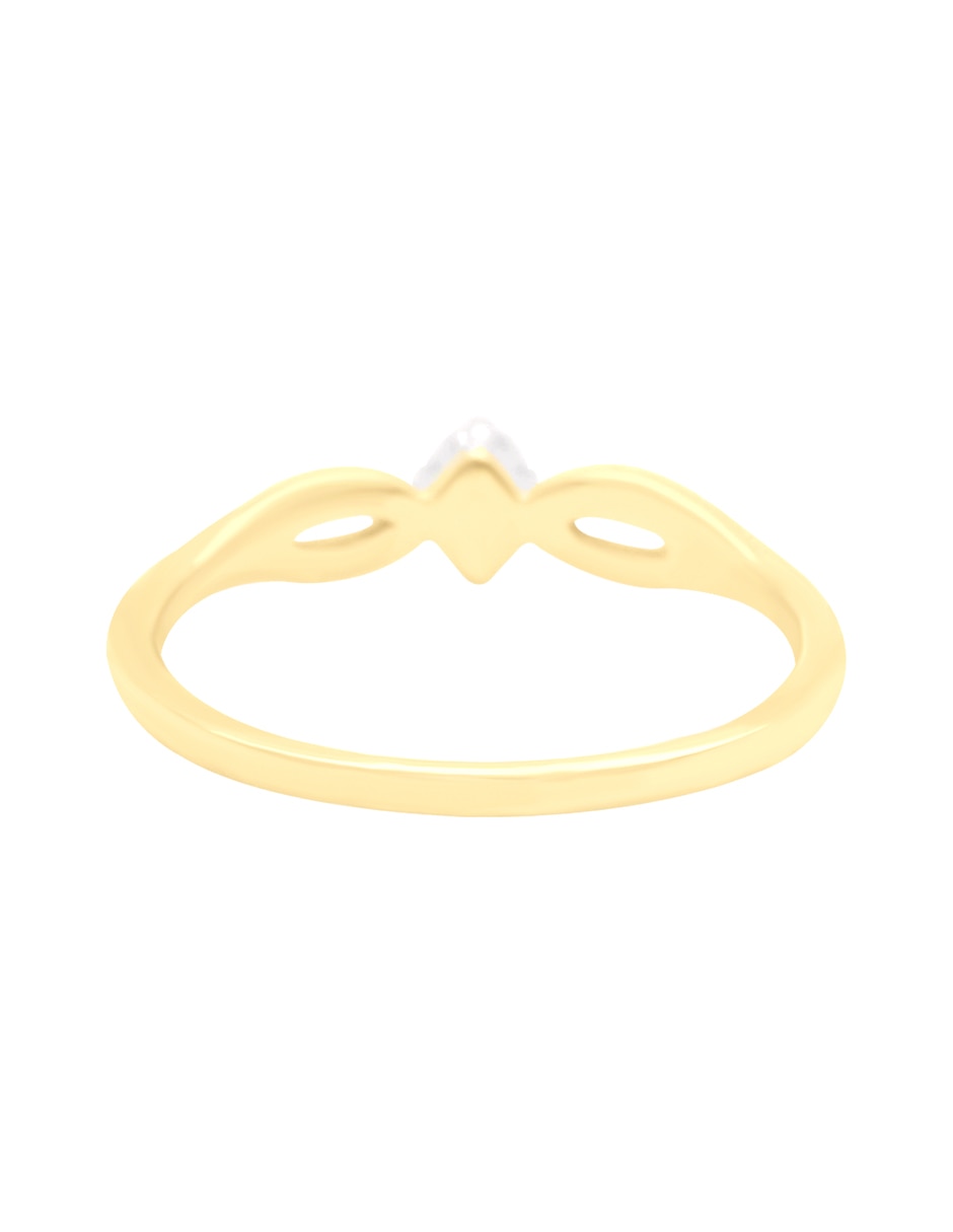 Anillo de compromiso de oro amarillo 14 k Tiberia diamante 4