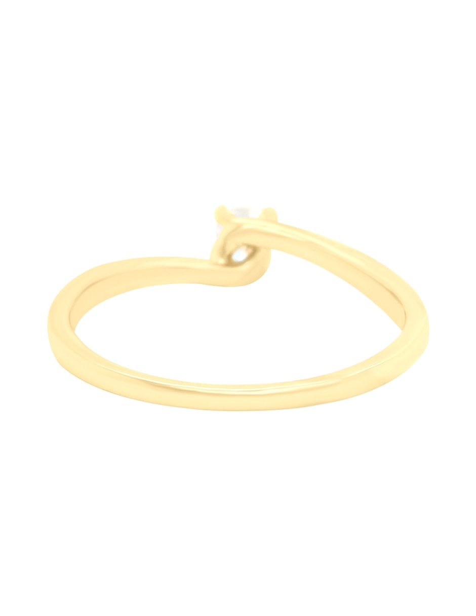 Anillo de compromiso "de" oro amarillo 14 k zaria diamante 2
