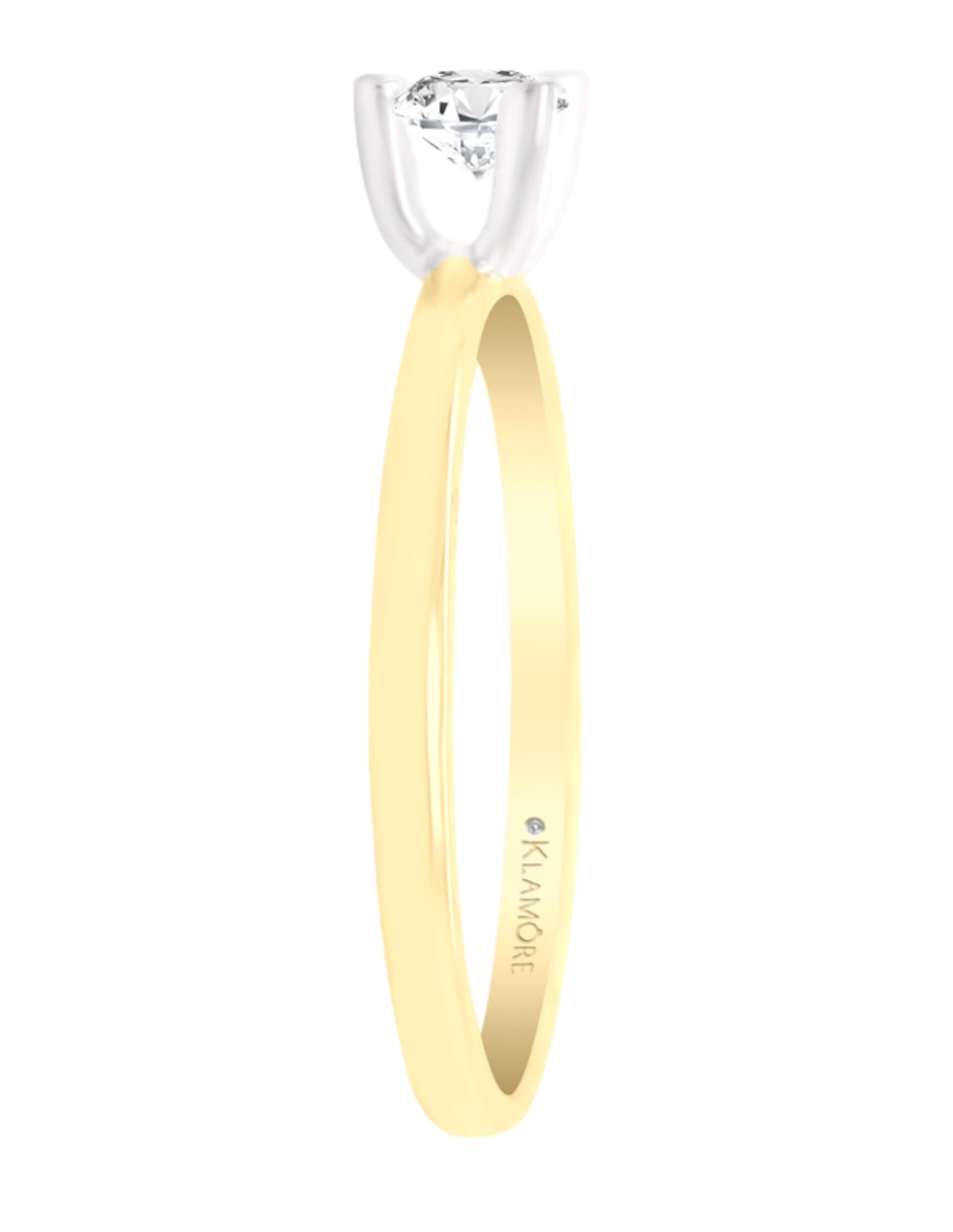 Anillo de compromiso "de" oro amarillo 14 k genna diamante 2