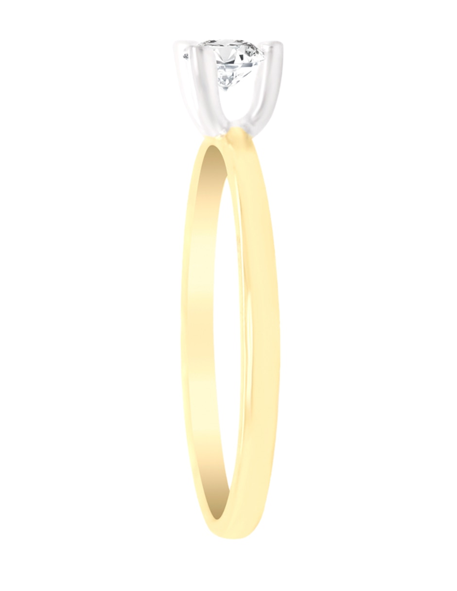 Anillo de compromiso "de" oro amarillo 14 k genna diamante 4
