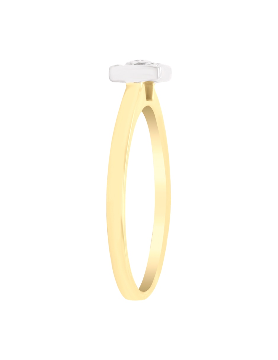 Anillo de compromiso de oro amarillo 14 k Grazyna diamante 3